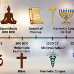 Historical timeline of perennial philosophy quantum continuum, from Book of the Dead to double-slit experiment