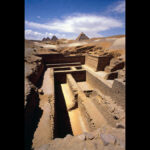 Conceptual rendering of the Hawara labyrinth buried under ancient Egyptian pyramids, as explored by Ben van Kerkwyk in ancient Egypt mysteries
