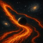 Rogue planet riding molten cosmic streams through galaxies in Lava‑Void Cosmology
